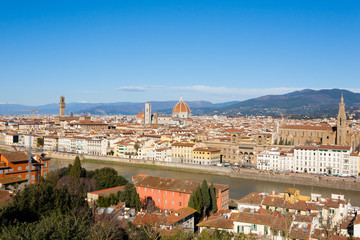 Fototapeta na wymiar Florence aerial view, tuscany, Italy