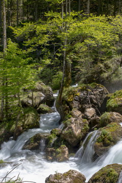Wasserfall, Kaskade im Hartelsgraben, Gesäuse,Steiermark,Österreich