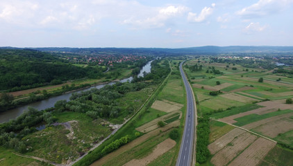 Road through the countryside