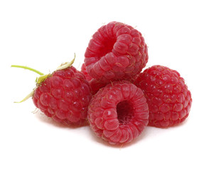 Fresh raspberry isolated on white