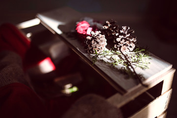 home handmade Christmas decor with gifts