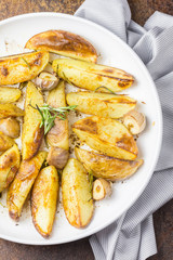 Salt vinegar broiled potatoes. 