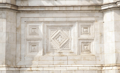 Fototapeta premium marble ornament at Cathedral of Christ the Saviour in Moscow, Russia