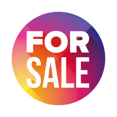 For Sale button colorful