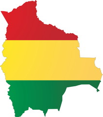 Obraz premium Bolivia map