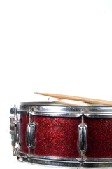 Red Snare Drum and Sticks