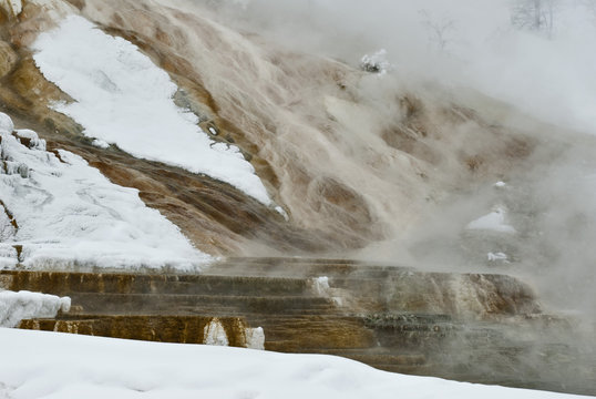 Winter, Mammoth Hot Springs, Yellowstone NP