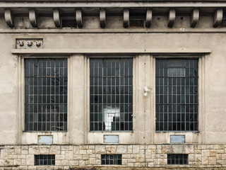 old industrial building with big glas windows