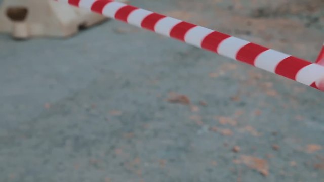 red stop line