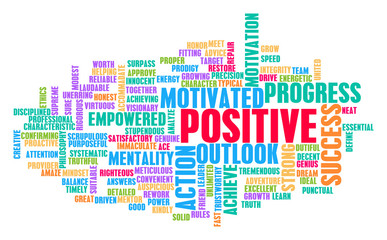 Fototapeta premium Positive Word Cloud Concept