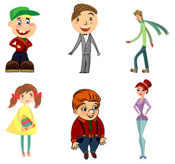 Six funny characters