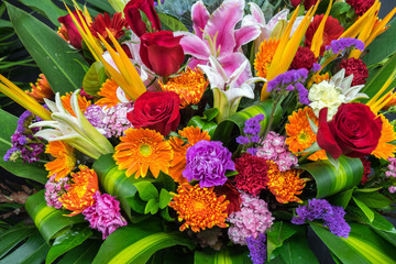 Bouquet of flowers. Multicolor composition
