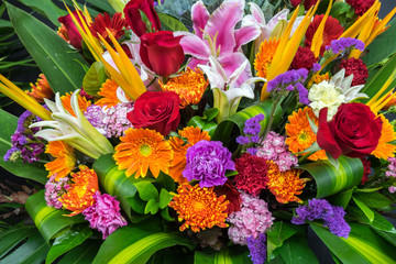 Bouquet of flowers. Multicolor composition