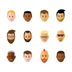 Icon of faces  on white background