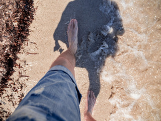 Spazieren am Strand von Mallorca