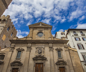Fototapeta na wymiar Holy Trinity church in Florence