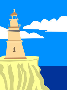 lighthouse at seaside