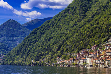 Fototapeta na wymiar Colonno, Como Lake, Italy
