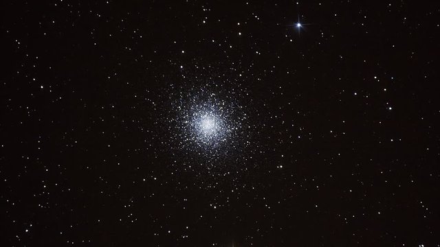 A 3D zoom out of a star cluster in space