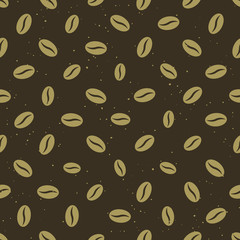 Coffee beans seamless pattern