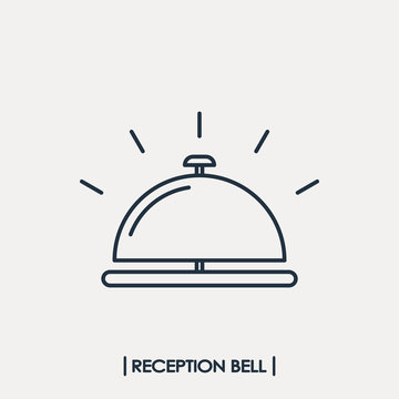 Reception bell outline icon