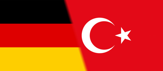 Flag of Germany and Turkey together