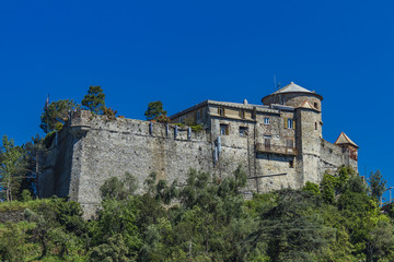 Ancient castle at Portofino, Italy.