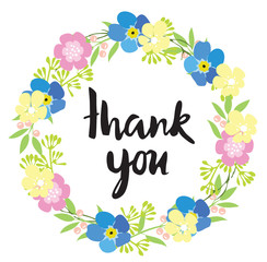 Vector thank you card