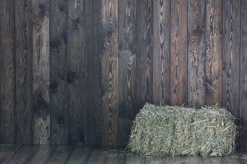 A haystack in a barn © serikbaib