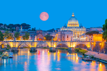  St. Peter's cathedral in Rome, Italy "Elements of this image furnished by NASA"