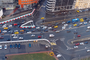 Aerial View of the city road