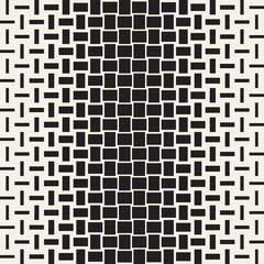 Vector Seamless Geometric Pattern. Halftone gradient color transition. Woven Lines Simple Lattice