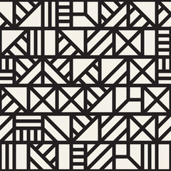 Vector seamless pattern. Mesh repeating texture. Linear grid with chaotic shapes. Stylish geometric lattice design