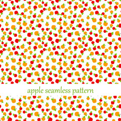 seamless pattern with apples. vector