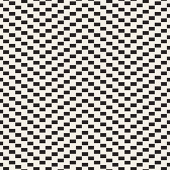 Halftone Edgy Lines Mosaic Endless Stylish Texture. Vector Seamless Black and White Pattern