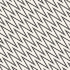 Repeatable geometric grid texture. Vector seamless mesh pattern. Monochrome zigzag lines abstract background