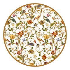 Decorative floral ornament in East style. Mandala.