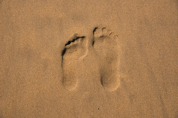footprints in the sannd.