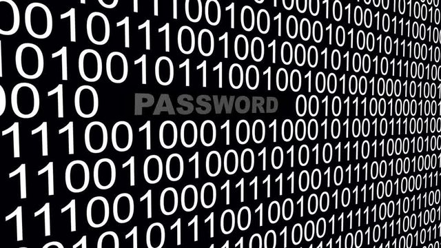 4k,Binary source code,password,data digital display,future tech background.