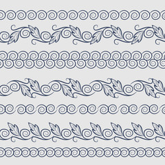 Traditional East style, ornamental floral elements. Mehndi pattern. 