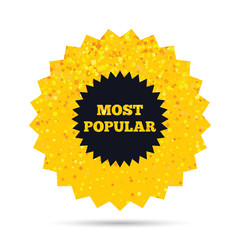 Most popular sign icon. Bestseller symbol. © blankstock