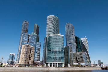 Fototapeta na wymiar The complex of buildings Moscow City