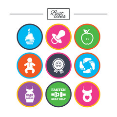 Pregnancy, maternity and baby care icons.