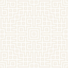 Geometric Ethnic Lattice. Stylish Subtle Texture. Vector Abstract Seamless Pattern.