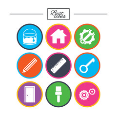 Repair, construction icons. Service signs.