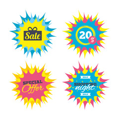 Sale gift sign icon. Special offer symbol.