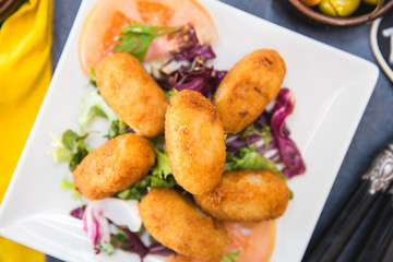 Ham and cheese croquettes newly developed