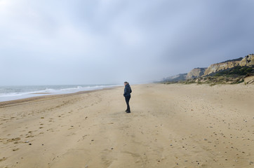 Alone woman
