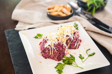 Spanish salad. Tapas concept