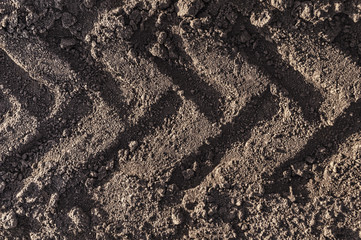 Agricultural tractor tyre track